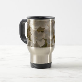 Caneca Térmica Pequenas flores brancas
