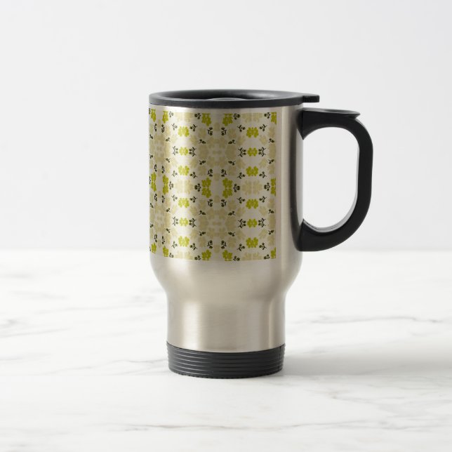 Caneca Térmica Pequenas Rosas Amarelas (Direita)