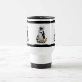 Caneca Térmica Pequeno Pinguim Vestindo Hockey Gear