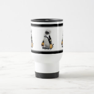 Caneca Térmica Pequeno Pinguim Vestindo Hockey Gear