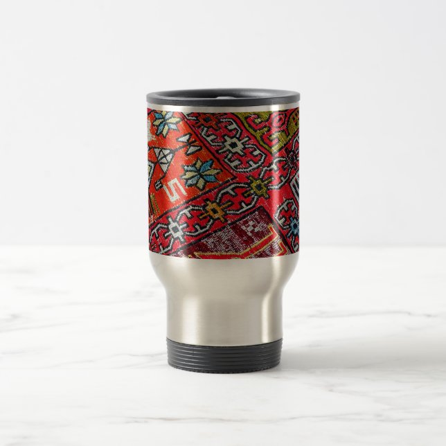Caneca Térmica Persa Oriental, Padrão Turco, Tapete (Centro)