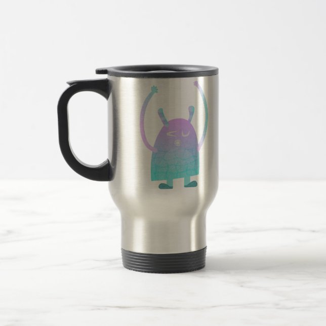 Caneca Térmica Personagem Monstro Adorável para Crianças (Esquerda)