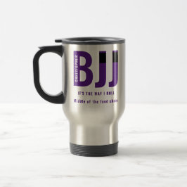 Caneca Térmica Personalizado BJJ Way I Roll Jiu Jitsu Purple Belt