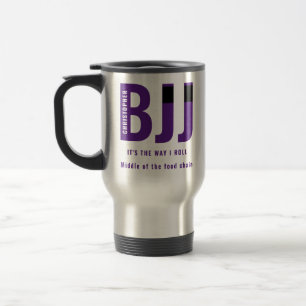 Caneca Térmica Personalizado BJJ Way I Roll Jiu Jitsu Purple Belt