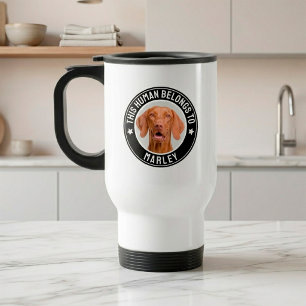 Caneca Térmica Personalizado Este Humano Pertence a Amante de Cãe