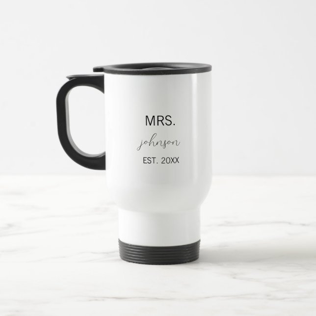 Caneca Térmica Personalizado Sr. Marido e Noiva Ampla (Esquerda)