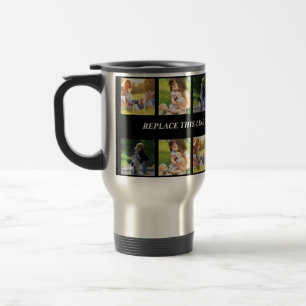 Caneca Térmica Personalizar colagem e texto de fotos