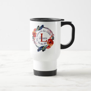 Caneca Térmica Personalizar Ela Acreditava Que Podia Monograma Fl