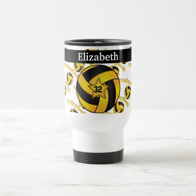 Caneca Térmica Personalizar Voleibol Amarelo Brilhante (Centro)