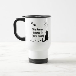 Caneca Térmica Personalized Black Cat Travel Mug