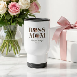 Caneca Térmica Personalized Boss Mom Photo – Custom MoM Gift