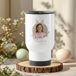 Caneca Térmica Personalized Easter Bunny Photo Travel Mug
