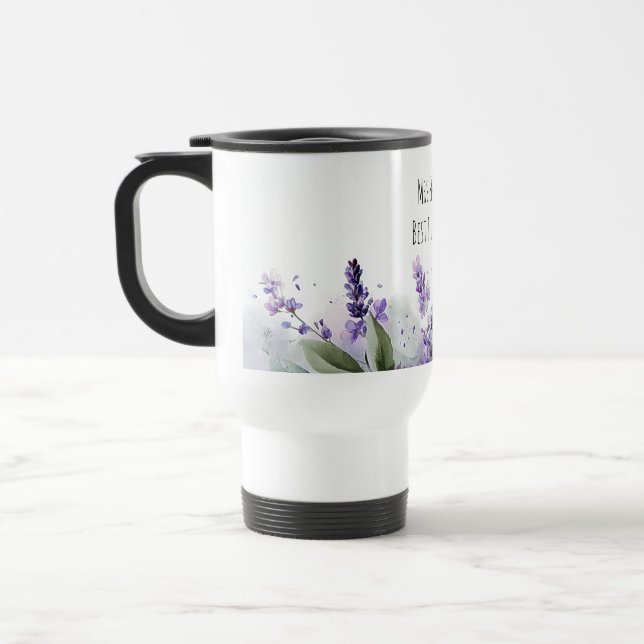 Caneca Térmica Personalized Lavender Flowers Teacher Appreciation (Esquerda)