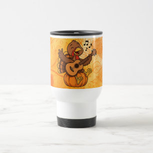 Caneca Térmica Peru agradável de Ação de Graças com violão