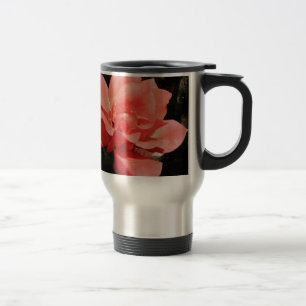 Caneca Térmica pêssego cor-de-rosa e dewdrops