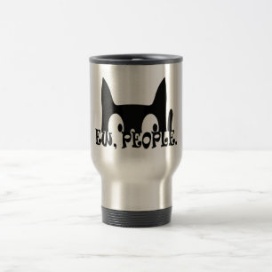 Caneca Térmica Pessoas Engraçado Gato Negro