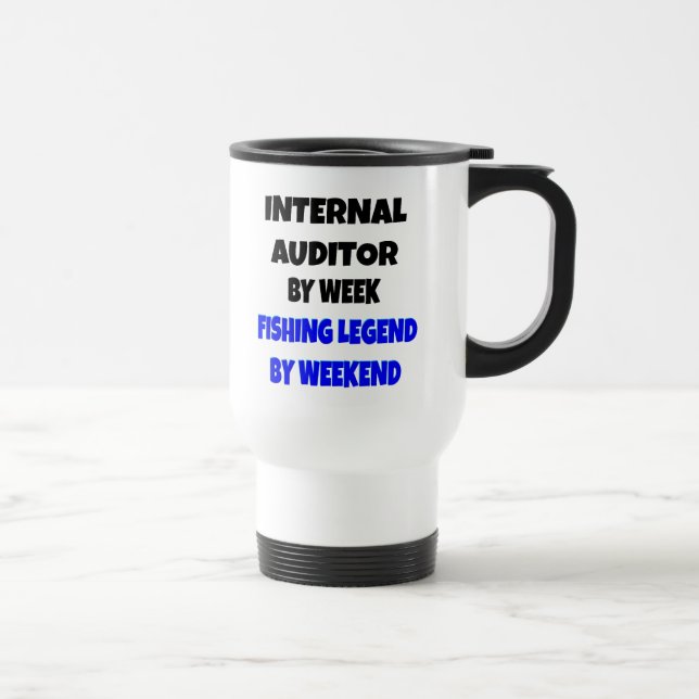 Caneca Térmica Piada de Legenda de Pesca do Auditor Interno (Direita)