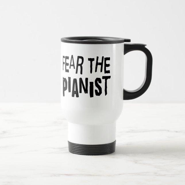 Caneca Térmica Pianista engraçado (Direita)
