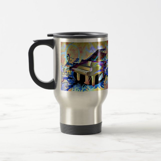 Caneca Térmica Piano colorido Digital Funky (Esquerda)