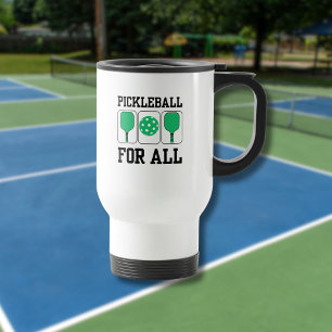 Caneca Térmica Pickleball Para Todos Remos e Bola Verde