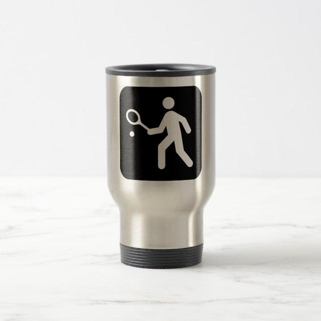 Caneca Térmica Pictograma de Racquetball tênis (Centro)