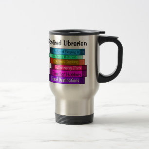 Caneca Térmica Pilha aposentada dos presentes do bibliotecário d