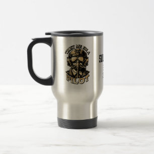 Caneca Térmica Piloto de data e nome personalizado com dificuldad