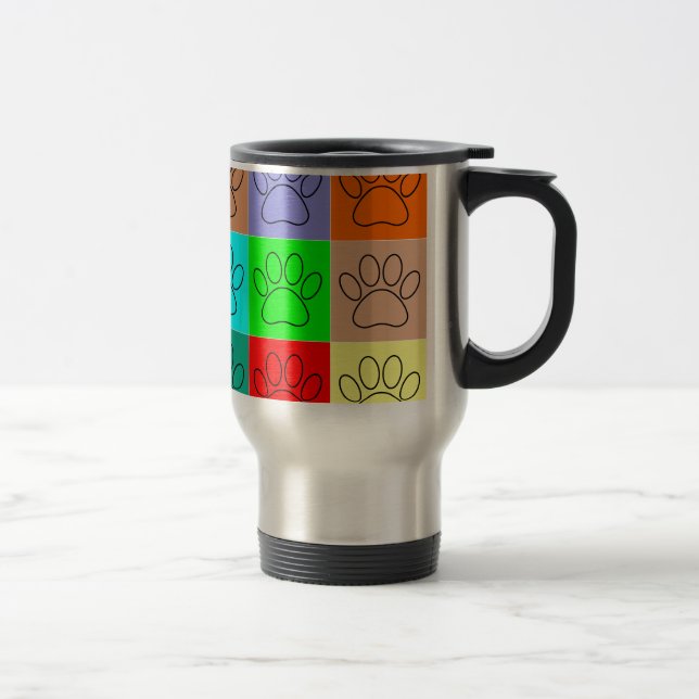 Caneca Térmica Pinças Bonitas Em Quadrados (Direita)