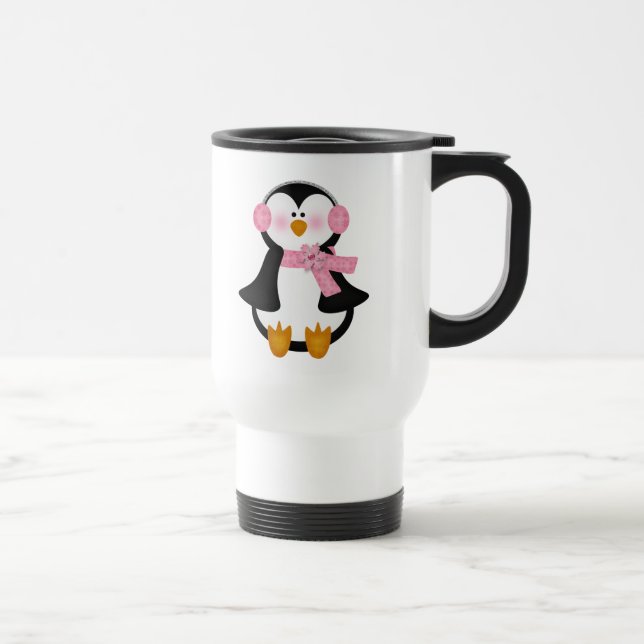 Caneca Térmica pinguim adorável (Direita)