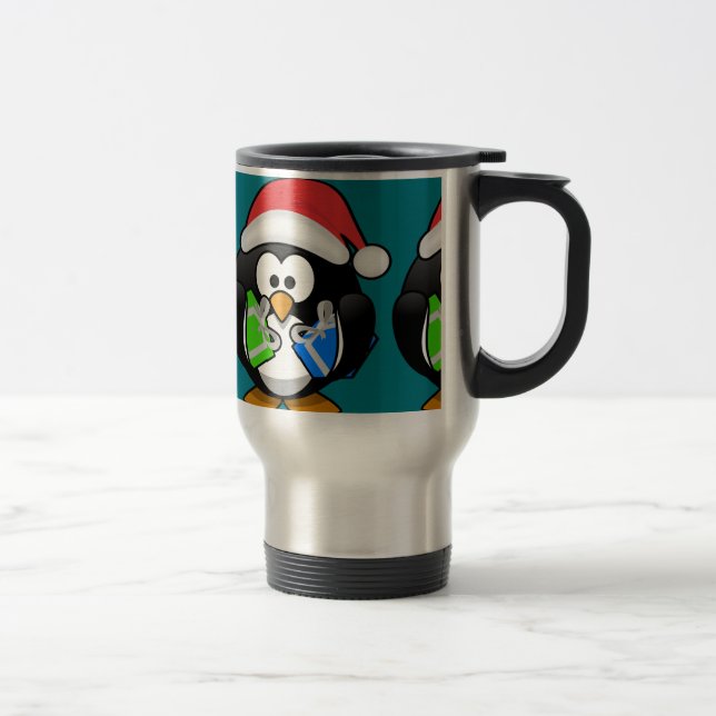 Caneca Térmica Pinguim com presentes (Direita)