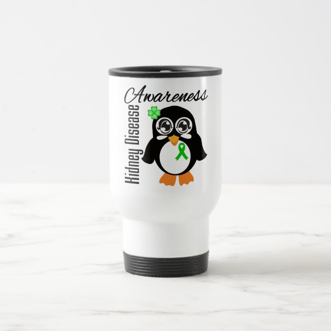 Caneca Térmica Pinguim da consciência da doença renal (Centro)