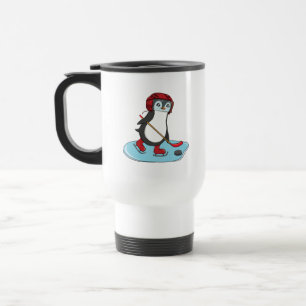 Caneca Térmica Pinguim de Cachorro de Hóquei em Gelo