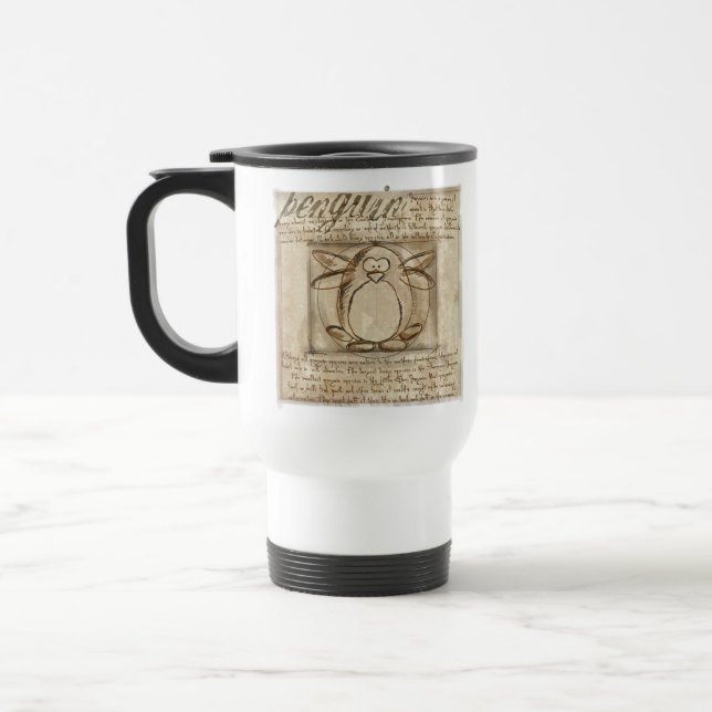 Caneca Térmica Pinguim de Vitruvian (Esquerda)