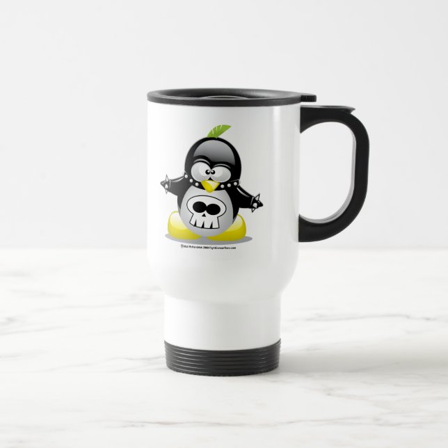 Caneca Térmica Pinguim do balancim de punk (Direita)