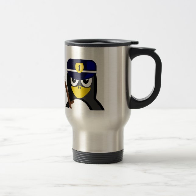 Caneca Térmica Pinguim do polícia (Direita)