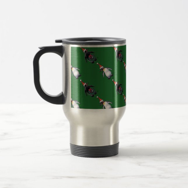 Caneca Térmica Pinguim Natal (Esquerda)