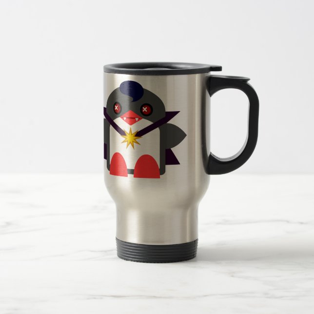 Caneca Térmica Pinguim Vampiro Kawaii (Direita)