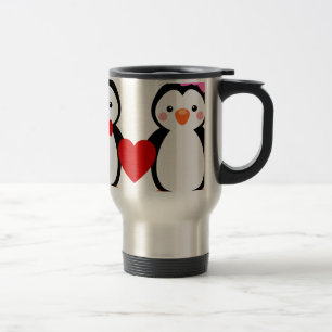 Caneca Térmica Pinguins apaixonados