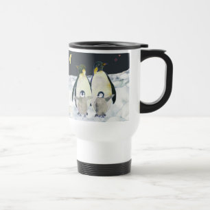 Caneca Térmica Pinguins de imperador no inverno antárctico