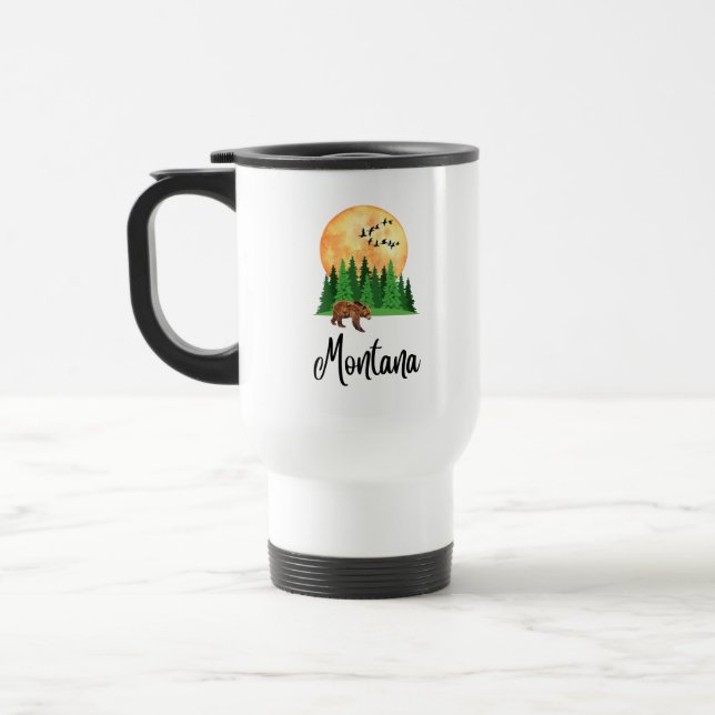 Caneca Térmica Pinheiros de Urso Grizzly Montana. (Esquerda)