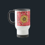 Caneca Térmica Pink Sunflowers Christmas<br><div class="desc">Pink Sunflowers Christmas Travel Mug
A lovely Christmas gift,  featuring a fun design of sunflowers in pink and yellow tones,  intertwined with lights,  perfect for garden and nature lovers.</div>