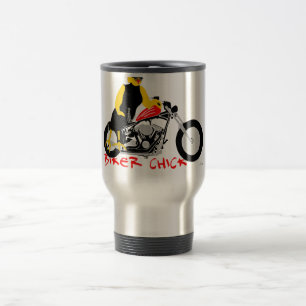 Caneca Térmica PINTINHO BIKER sentado em sua moto