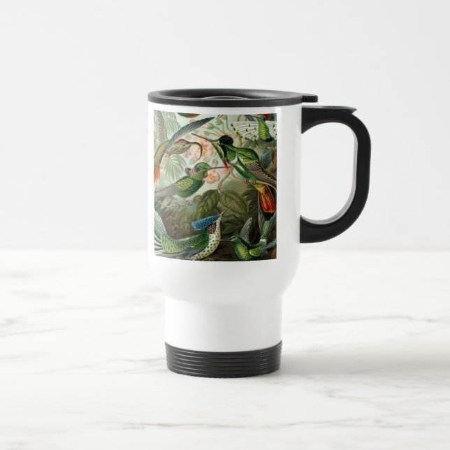 Caneca Térmica pintura clássica da fauna selvagem de beija-flor (Direita)