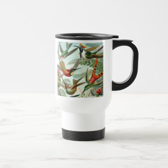 Caneca Térmica pintura clássica da fauna selvagem de beija-flor (Direita)