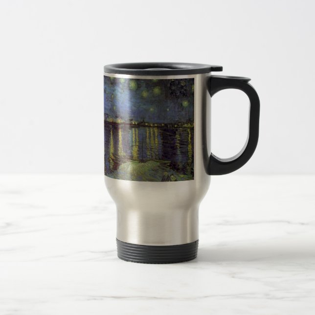 Caneca Térmica Pintura da Noite Estrelada de Van Gogh (Direita)