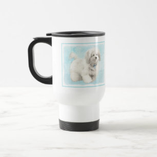Caneca Térmica Pintura de Coton de Tulear - Arte de Cão Original