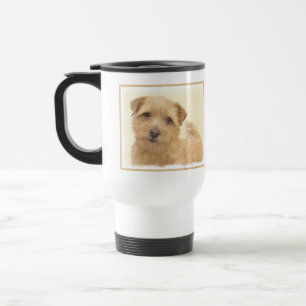 Caneca Térmica Pintura de Norfolk Terrier - Arte de Cachorro Orig