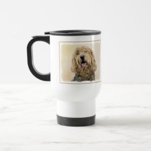 Caneca Térmica Pintura de Otterhound - Arte de Cachorro Original