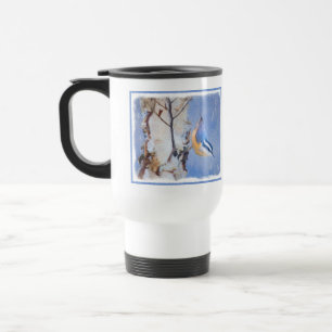 Caneca Térmica Pintura De Pássaros Original De Raça Vermelha