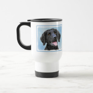 Caneca Térmica Pintura De Retriever Revestida Curly - Arte De Cão